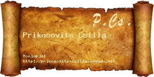 Prikosovits Csilla névjegykártya